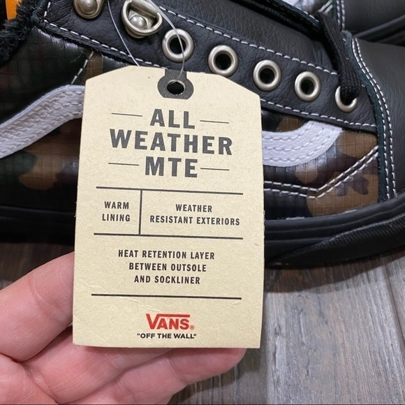 Vans Old‎ Skool All Weather MTE Women’s Sneakers Black/Camo Size 9 - Picture 11 of 13